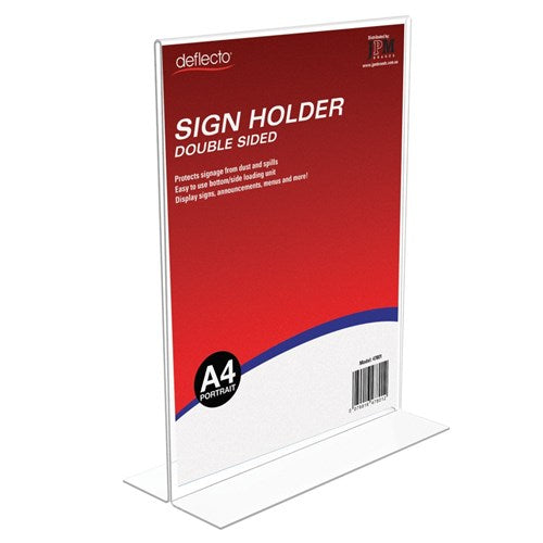 Deflecto Sign Holder Double Sided A4 Portrait | Better Office