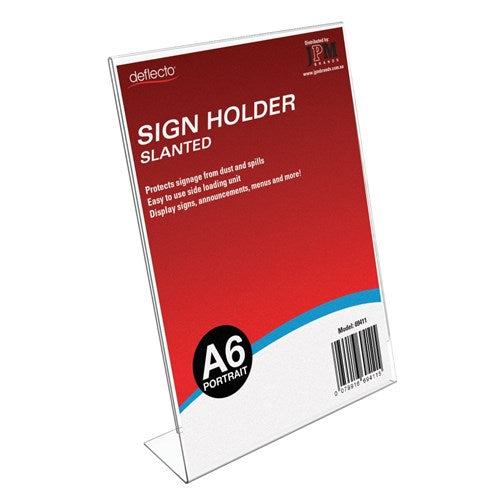 Deflecto Sign Holder Slanted A6 Portrait | Better Office