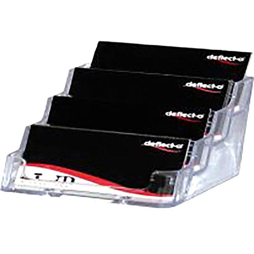 Deflecto Business Card Holder 4 Tiers Landscape