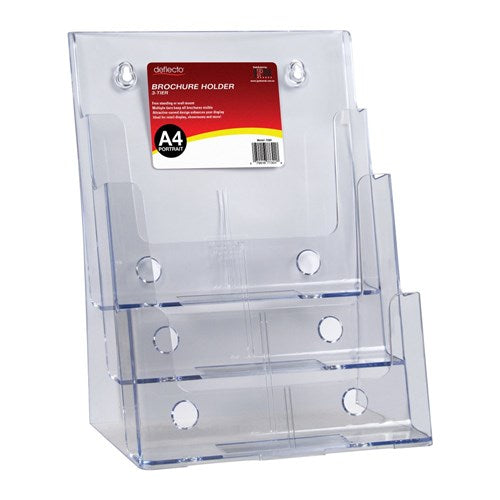 Deflecto Brochure Holder A4 3 Tier Free Standing and Wall Mount | Better Office