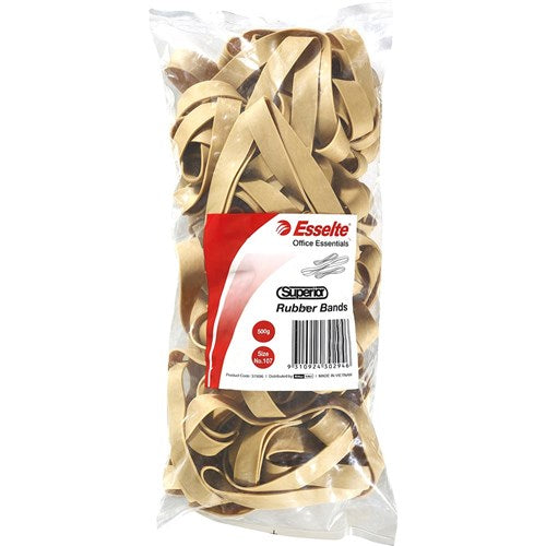 Esselte Superior Rubber Bands Size 107 Bag 500gm