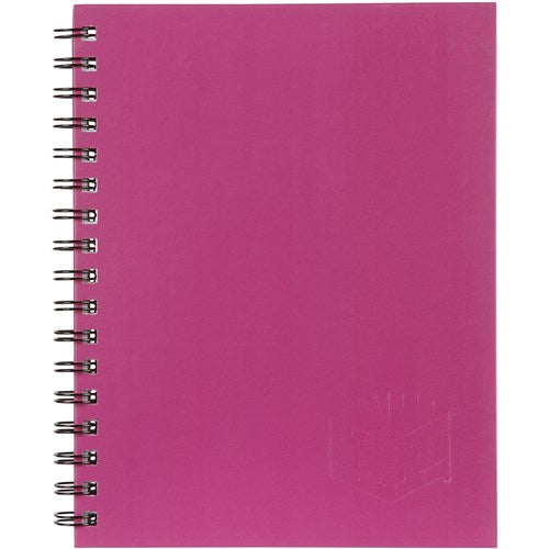 Spirax 511 Hard Cover Notebook A5 Ruled 200 Page Side Opening Pink