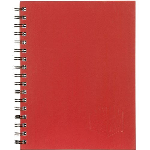 Spirax 512 Hard Cover Notebook A4 Ruled 200 Page Side Opening Red