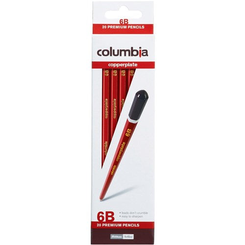 Columbia Copperplate Lead Pencils Hexagon 6B Pack Of 20 | Better Office