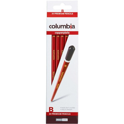 Columbia Copperplate Lead Pencils Hexagon B Pack Of 20