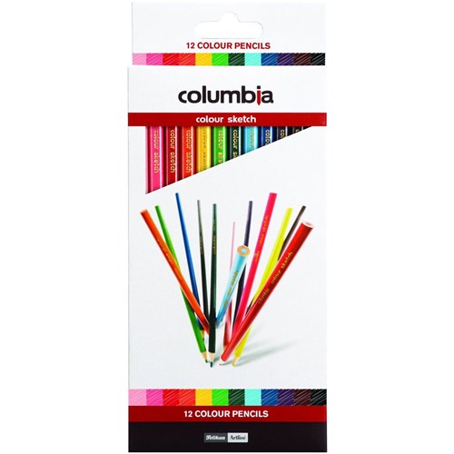 Columbia Coloursketch Coloured Pencil Round Assorted Pack Of 12 | Better Office