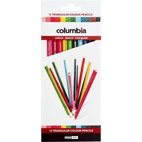 Columbia Coloursketch Coloured Pencil Triangular Assorted Pack Of 12 | Better Office