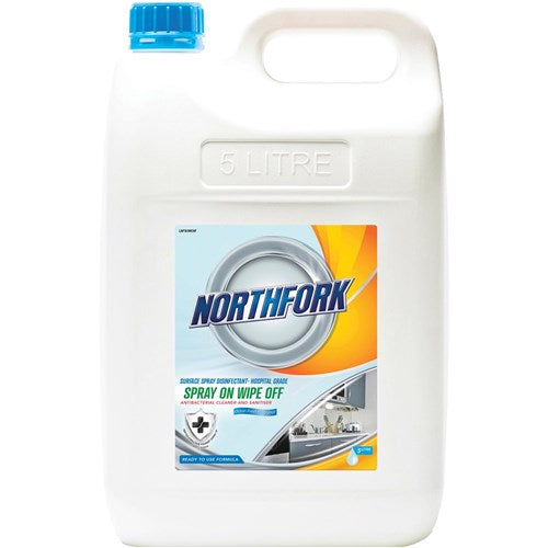 Northfork Hospital Grade Disinfectant Spray On Wipe Off Surface Cleaner 5 Litres | Better Office