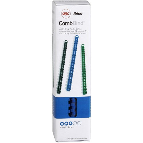 GBC Plastic Binding Comb 10mm 21 Loop 60 Sheets Capacity Blue Pack Of 100 | Better Office