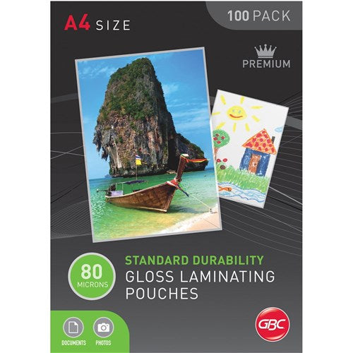 GBC Laminating Pouches A4 80 Micron Gloss Pack Of 100 | Better Office