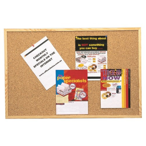 Quartet Corkboard 900 x 600mm Pine Frame