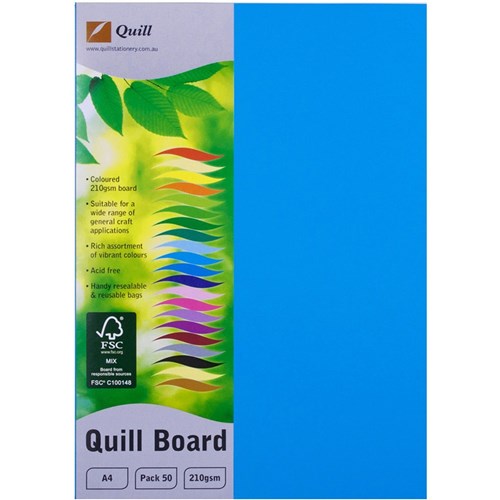 Quill Board A4 210gsm Marine Blue Pack of 50 | Better Office