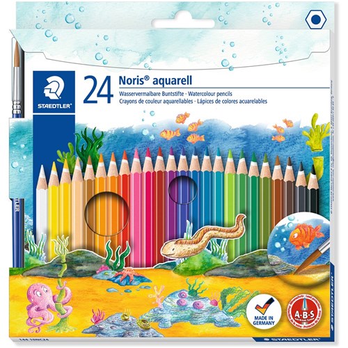 Staedtler Noris Aquarell Watercolour Pencils Assorted Pack of 24