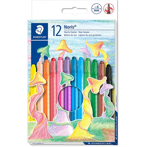 Staedtler Noris Wax Twister Crayons Assorted Wallet of 12