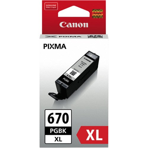 Canon Pixma PGI670XLBK Ink Cartridge High Yield Black