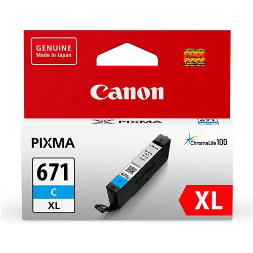 Canon Pixma CLI671XL Ink Cartridge High Yield Cyan