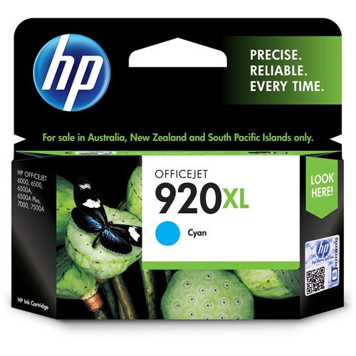 HP 920XL OfficeJet Ink Cartridge High Yield Cyan CD972AA | Better Office