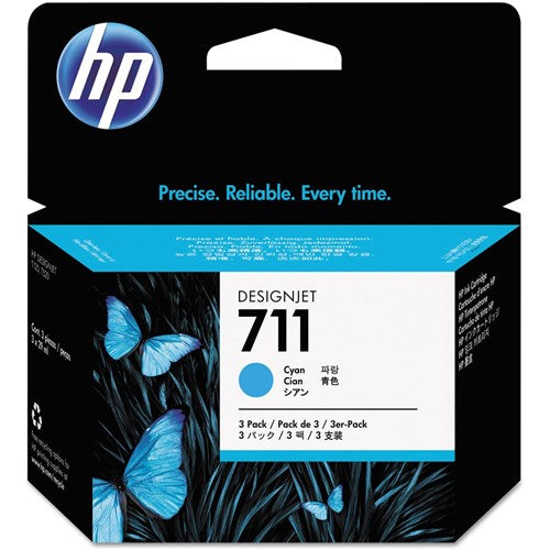 HP CZ134A - 711 Ink Cartridge Pack of 3 Cyan | Better Office