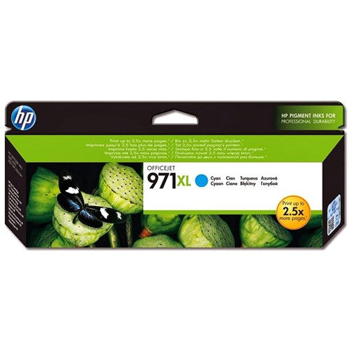 HP 971XL OfficeJet Ink Cartridge High Yield Cyan CN626AA | Better Office