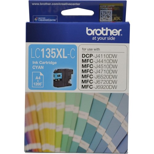 Brother LC-135XLC Ink Cartridge High Yield Cyan