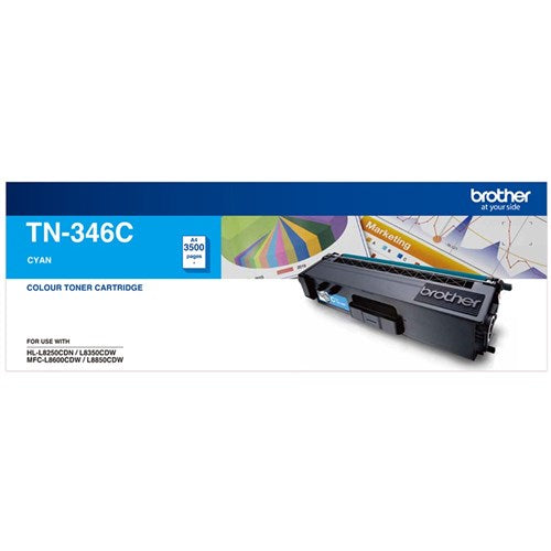 Brother TN-346C Toner Cartridge High Yield Cyan