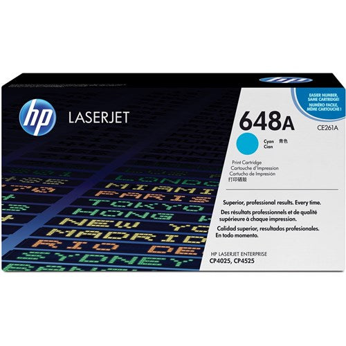 HP 648A LaserJet Toner Cartridge Cyan CE261A | Better Office