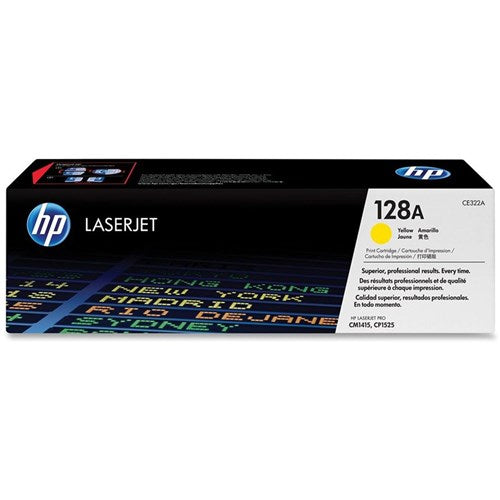 HP 128A LaserJet Toner Cartridge Yellow CE322A | Better Office