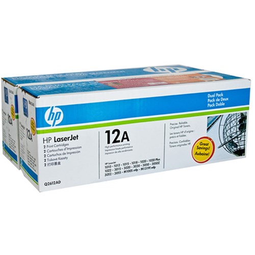 HP 12A LaserJet Toner Cartridge Twin Pack Black Q2612AD | Better Office