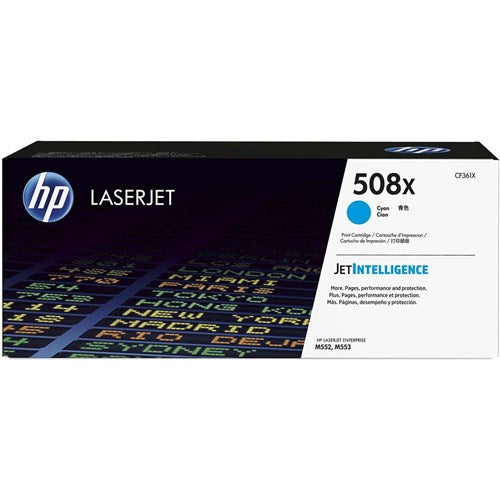 HP 508X LaserJet Toner Cartridge High Yield Cyan CF361X | Better Office