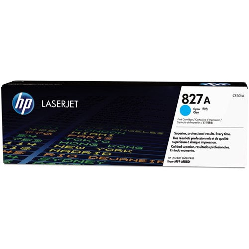 HP 827A LaserJet Toner Cartridge Cyan CF301A