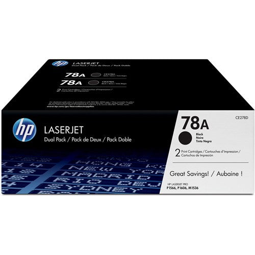 HP 78A LaserJet Toner Cartridge Twin Pack Black CE278AD | Better Office