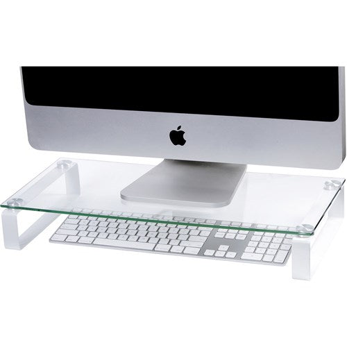 Esselte Glass Monitor Stand White Legs | Better Office