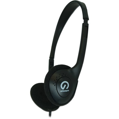 Shintaro Light Weight Stereo Headphones With Volume Control Black | Better Office