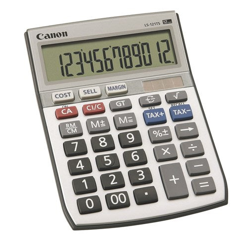 Canon LS-121TS Desktop Calculator 12 Digit Silver