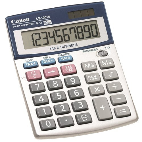 Canon LS-100TS Desktop Calculator 10 Digit Silver And Blue