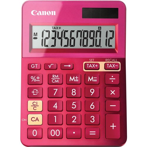 Canon LS-123KM Desktop Calculator 12 Digit Pink