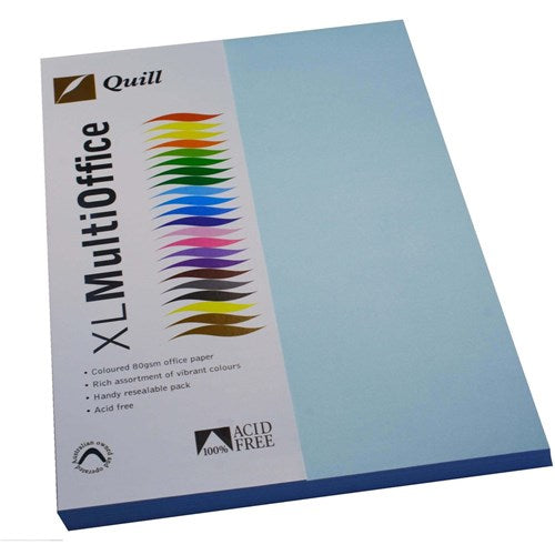 Quill Colour Copy Paper A4 80gsm Powder Blue Pack of 100