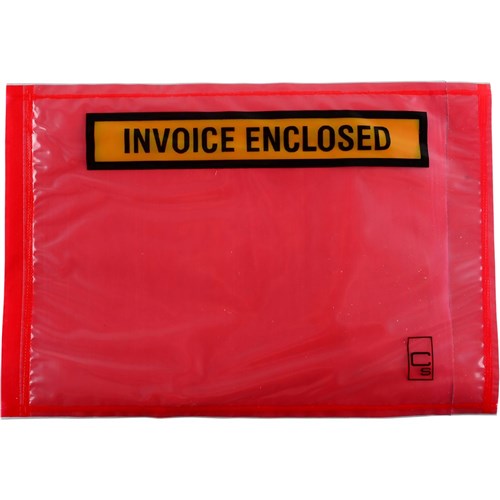 Cumberland Packaging Envelope 115 x 165mm Invoice Enclosed Red Box Of 1000