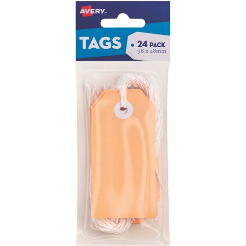 Avery Tag-It Durable Tabs Shipping Tag Size 3 Pastel Peach Pack Of 24