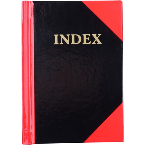 Cumberland Black & Red Notebook Gloss A7 100 Leaf Indexed