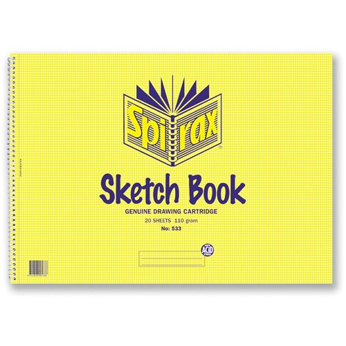 Spirax 533 Sketch Book Perforated A3 20 Sheets Side Opening BOX10