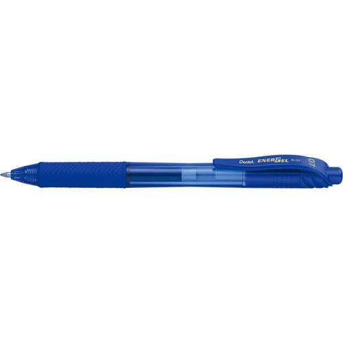 Pentel BL107 Energel X Gel Pen Retractable Fine 0.7mm Blue PACK12