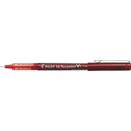 Pilot BX-V7 Hi-Tecpoint Pen Rollerball Fine 0.7mm Red BOX12