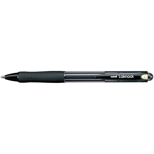 Uni SN100 Laknock Ballpoint Pen Retractable Broad 1.4mm Black BOX12