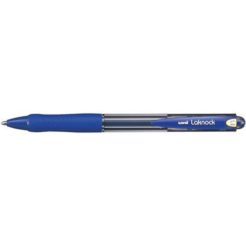 Uni SN100 Laknock Ballpoint Pen Retractable Broad 1.4mm Blue BOX12