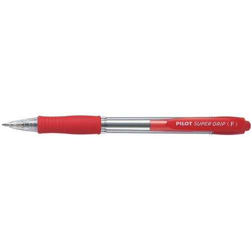 Pilot BPGP-10R Supergrip Pen Retractable Fine 0.7mm Red BOX12