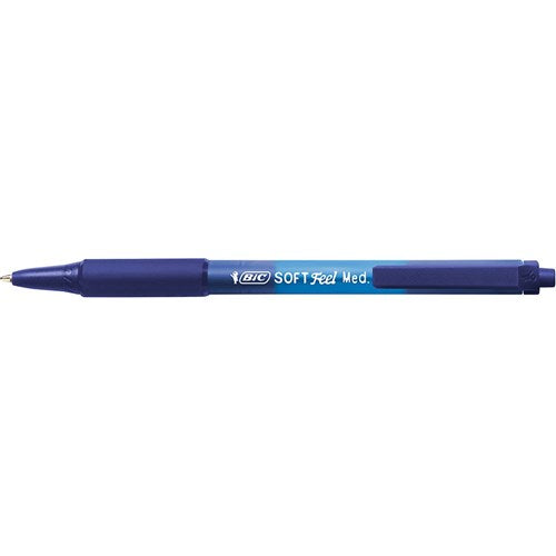 Bic Softfeel Ballpoint Pen Retractable Medium 1mm Blue BOX12