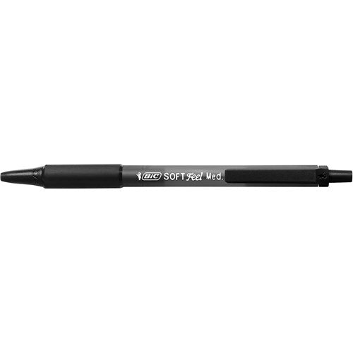 Bic Softfeel Ballpoint Pen Retractable Medium 1mm Black BOX12