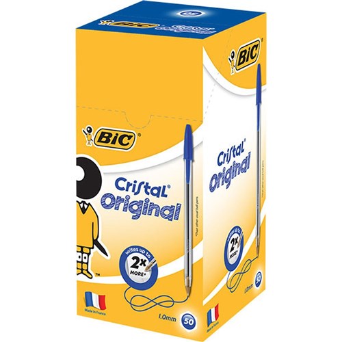 Bic Cristal Original Ballpoint Pen Medium 1mm Blue Box of 50