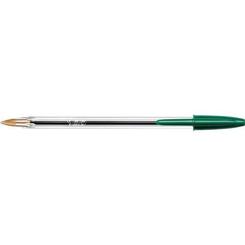 Bic Cristal Original Ballpoint Pen Medium 1mm Green PACK12